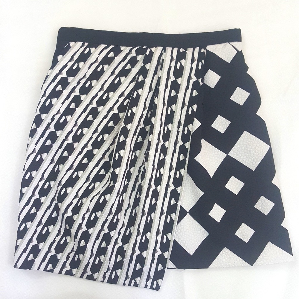 Peter Pilotto Black and White Mini Skirt